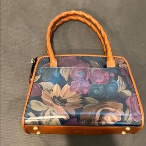 Patricia Nash Paris Satchel Purse with Floral Print